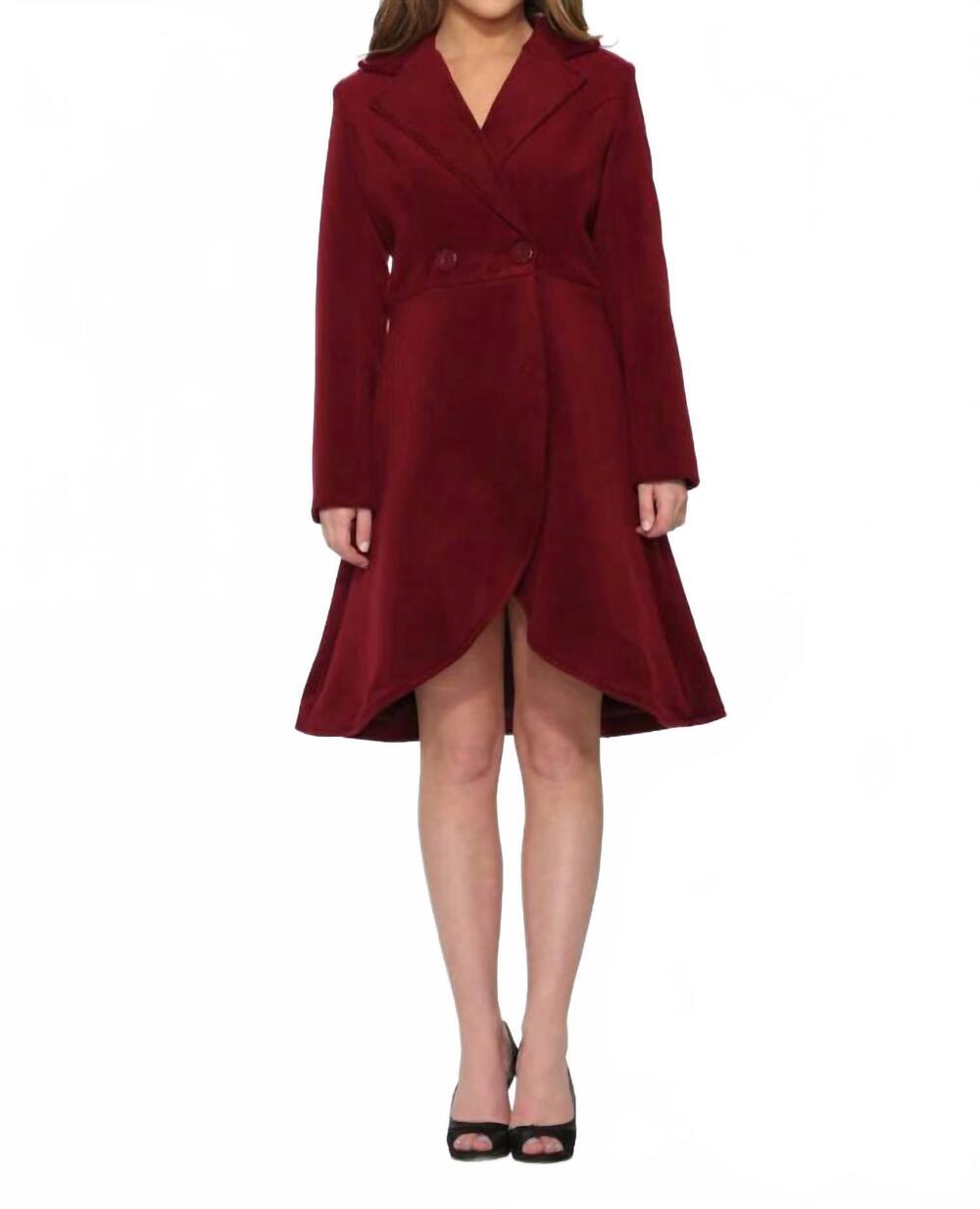 NEW ORCHID BLOOM katherine coat in burgundy